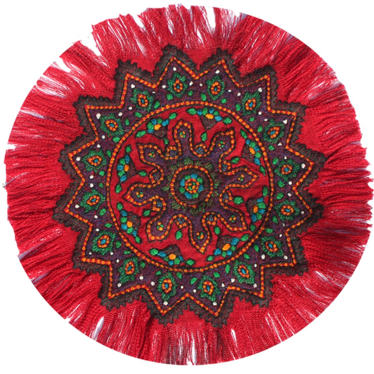 Persian-Pateh-Tablecloth-in-Kerman-Embroidery-Art-Handcrafted-Floral-Red